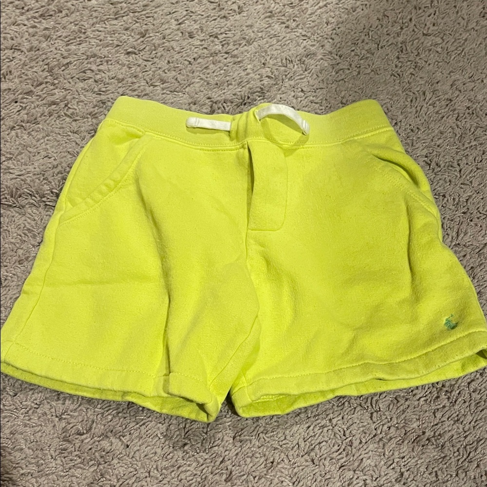 Polo by Ralph Lauren Soft Neon Yellow Terry Cloth Shorts